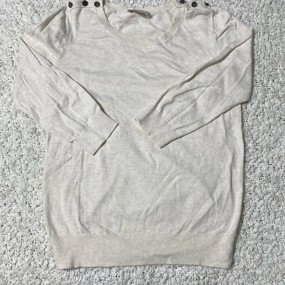 LOFT WOMENS SWEATER MEDIUM. CREAM COLOR
